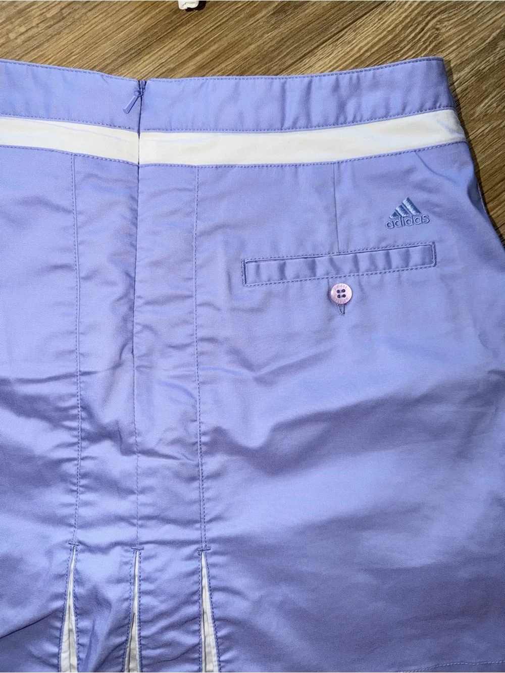 adidas Lavender Mini Golf Skirt with White Trim
